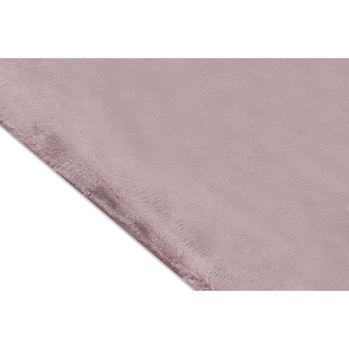 Tapete Pele de Coelho Macio Touch Rose 0,50X1,00M Via Star