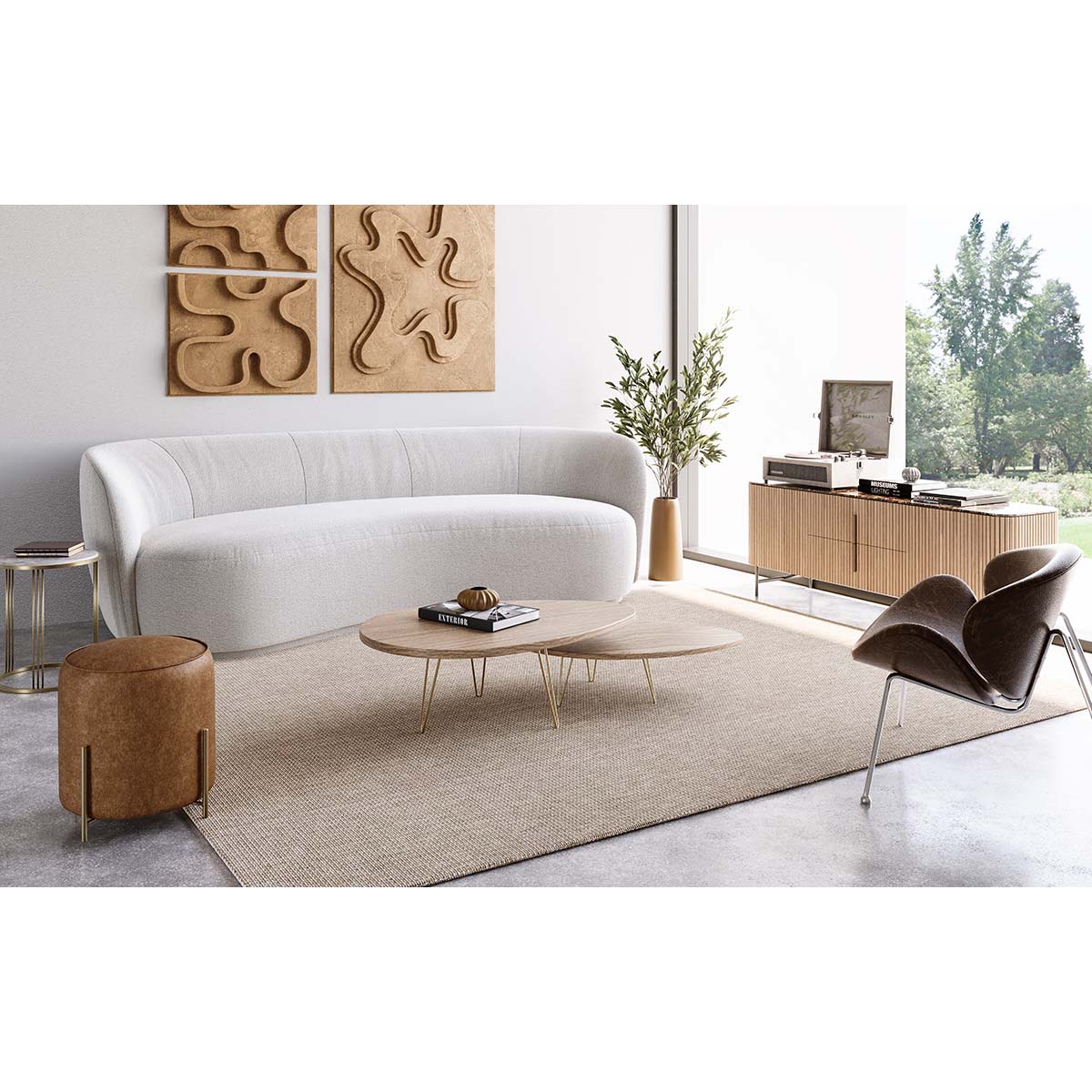 Tapete Sala Sisal Rustic 29 Bege 1,90X1,90M Via Star