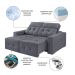 Sofá 3 Lugares Retrátil e Reclinável Roma Suede Cinza