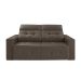 Sofá 3 Lugares Retrátil e Reclinável Roma Suede Marrom