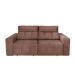 Sofá 3 Lugares Retrátil e Reclinável Roma Suede Marrom