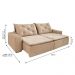 Sofá 4 Lugares Retrátil e Reclinável Barcelona Suede Bege