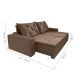 Sofá 4 Lugares Retrátil e Reclinável Barcelona Suede Marrom
