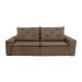Sofá 4 Lugares Retrátil e Reclinável Barcelona Suede Marrom