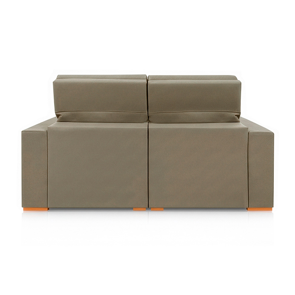 Sofá 4 Lugares Retrátil e Reclinável Roma Suede Bege