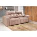 Sofá 4 Lugares Retrátil e Reclinável Roma Suede Bege