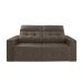 Sofá 4 Lugares Retrátil e Reclinável Roma Suede Marrom