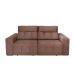Sofá 4 Lugares Retrátil e Reclinável Roma Suede Marrom