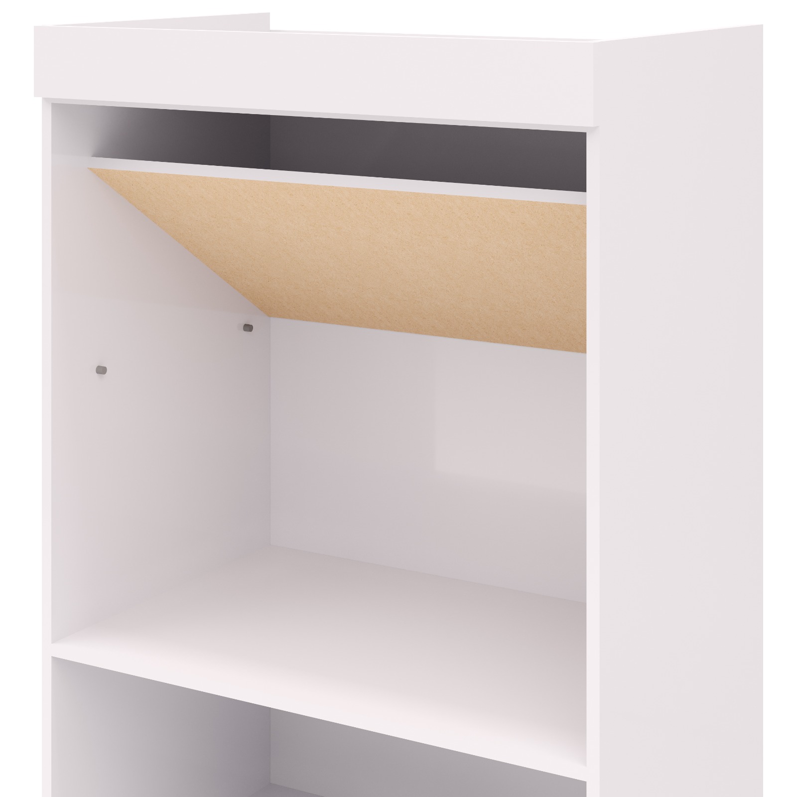 Armário Multiuso Branco Organizador Espaçoso Grande Com 5 Prateleiras Moderno Ln