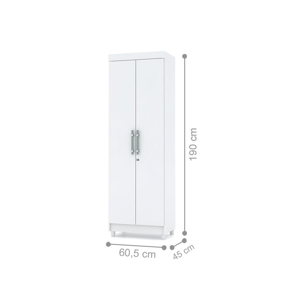 Armario 2 Portas Multiuso Landau Branco