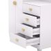 Cômoda Guarda-Roupa com 4 Gavetas e 5 Prateleiras Cristine Branco/Camarim