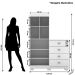 Cômoda Guarda-Roupa com 4 Gavetas e 5 Prateleiras Cristine Fendi