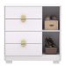 Cômoda Sapateira 4 Gavetas Clarabella Branco/Camarim