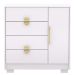 Cômoda Sapateira 4 Gavetas Clarabella Branco/Camarim