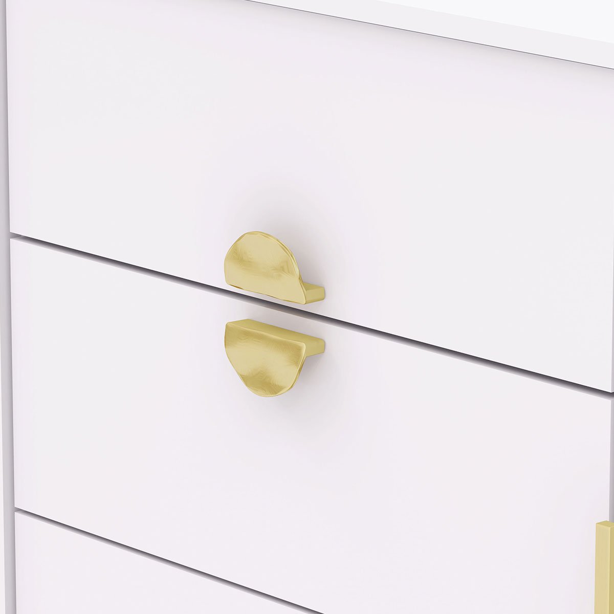 Cômoda Sapateira 4 Gavetas com Espelho Clarabella Branco/Camarim