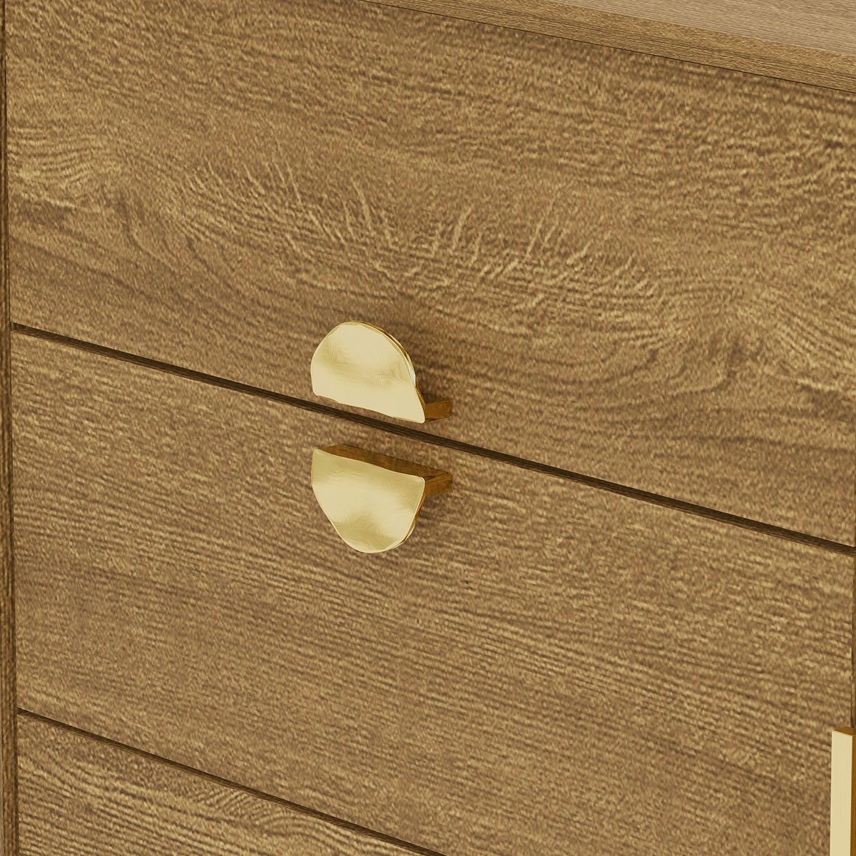 Cômoda Sapateira 4 Gavetas com Espelho Clarabella Nature