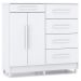 Cômoda Sapateira Quarto 5 Gavetas 2 Portas MDP Sirios Branco
