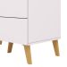 Cômoda para Quarto com 5 Gavetas MDP Zabi Branco/Camarim