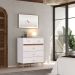 Cômoda para Quarto com 5 Gavetas MDP Zabi Branco/Camarim