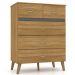 Cômoda para Quarto com 5 Gavetas MDP Zabi Nature/Alasca