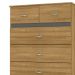Cômoda para Quarto com 5 Gavetas MDP Zabi Nature/Alasca