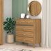 Cômoda para Quarto com 5 Gavetas MDP Zabi Nature/Alasca
