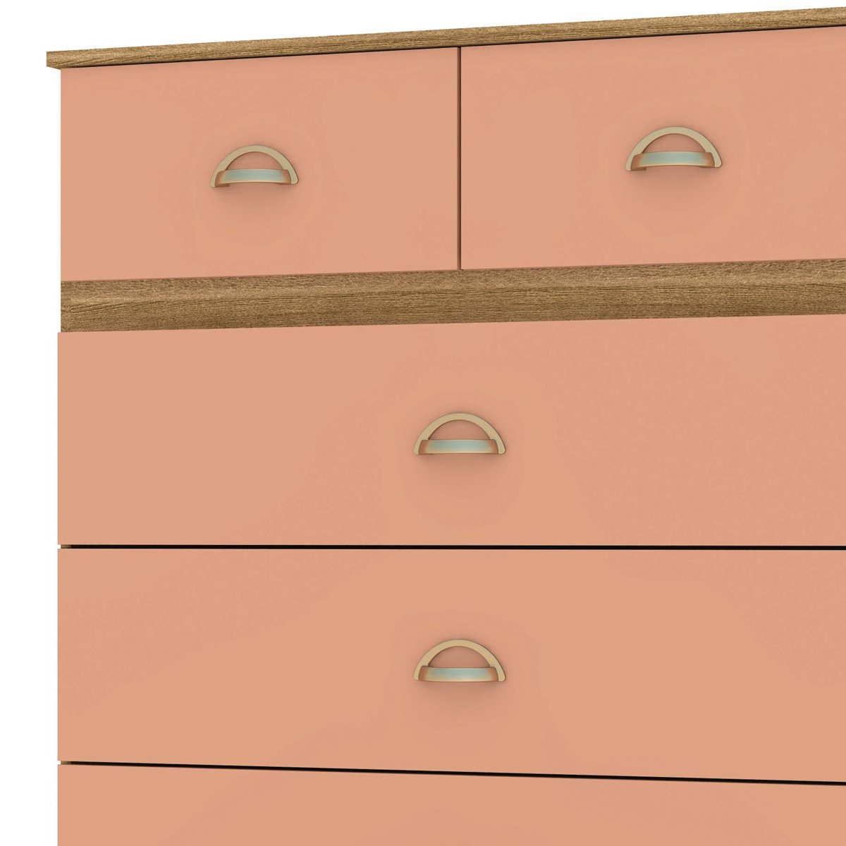 Cômoda para Quarto com 5 Gavetas MDP Zabi Nature/Camarim