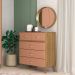 Cômoda para Quarto com 5 Gavetas MDP Zabi Nature/Camarim