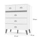 Cômoda para Quarto com 5 Gavetas MDP Zabi Nature/Camarim