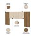 Cabeceira Casal Queen 268cm Com LED Dubai Zen Linho Bege - Vila Rica