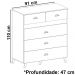 Comoda 5 Gavetas Para Quarto 20030 Nature VLR