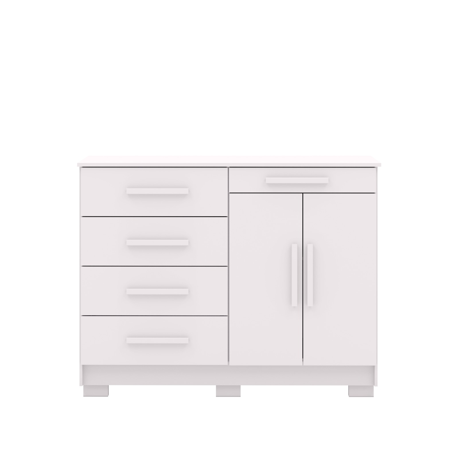 Comoda Sapateira 5 Gavetas E 2 Portas Branco