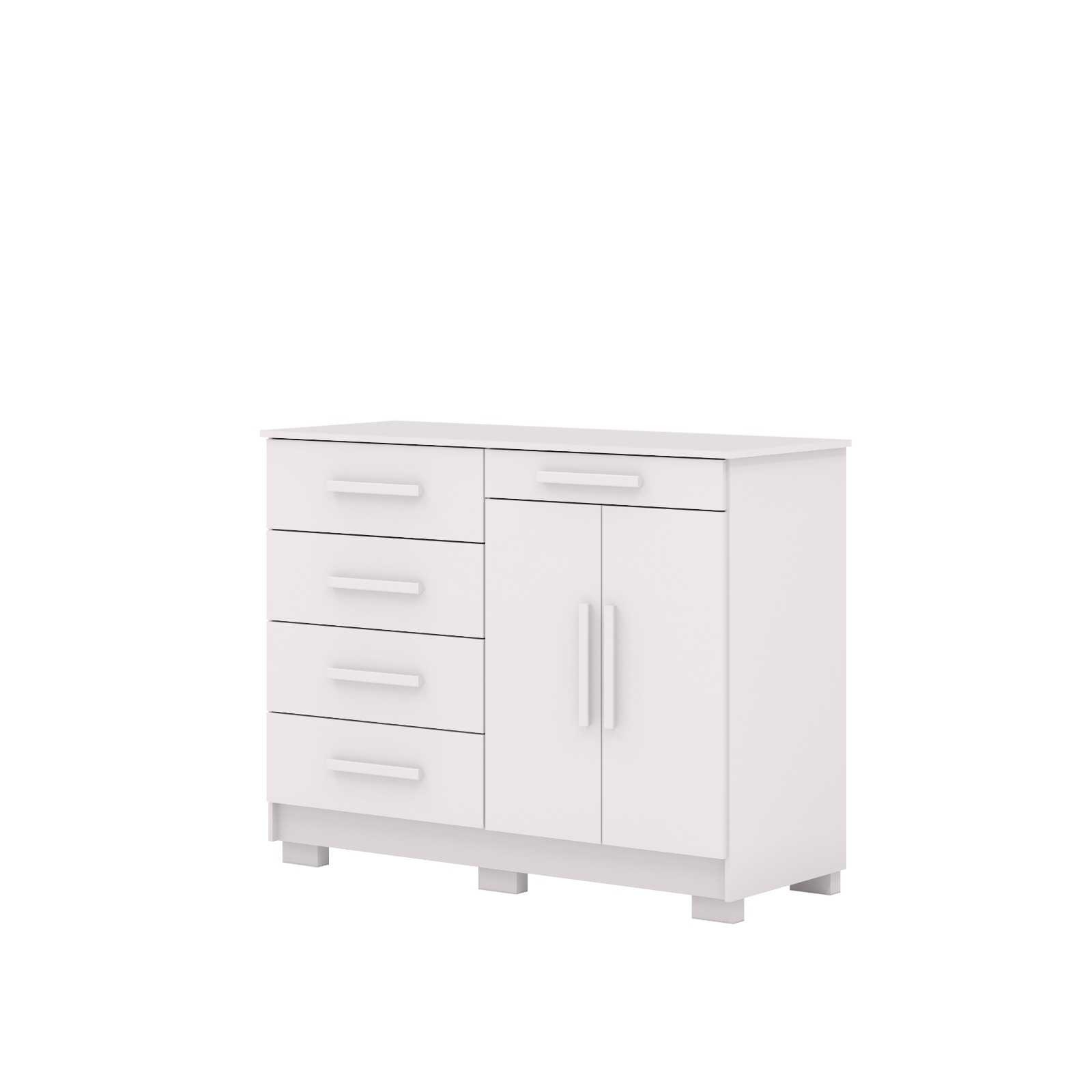 Comoda Sapateira 5 Gavetas E 2 Portas Branco