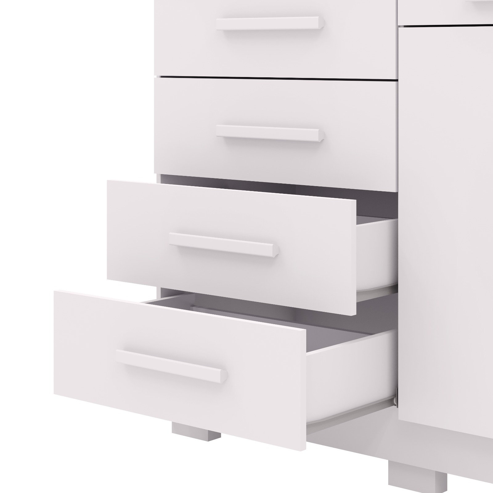 Comoda Sapateira 5 Gavetas E 2 Portas Branco