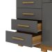Comoda Sapateira 5 Gavetas E 2 Portas Nature Alasca
