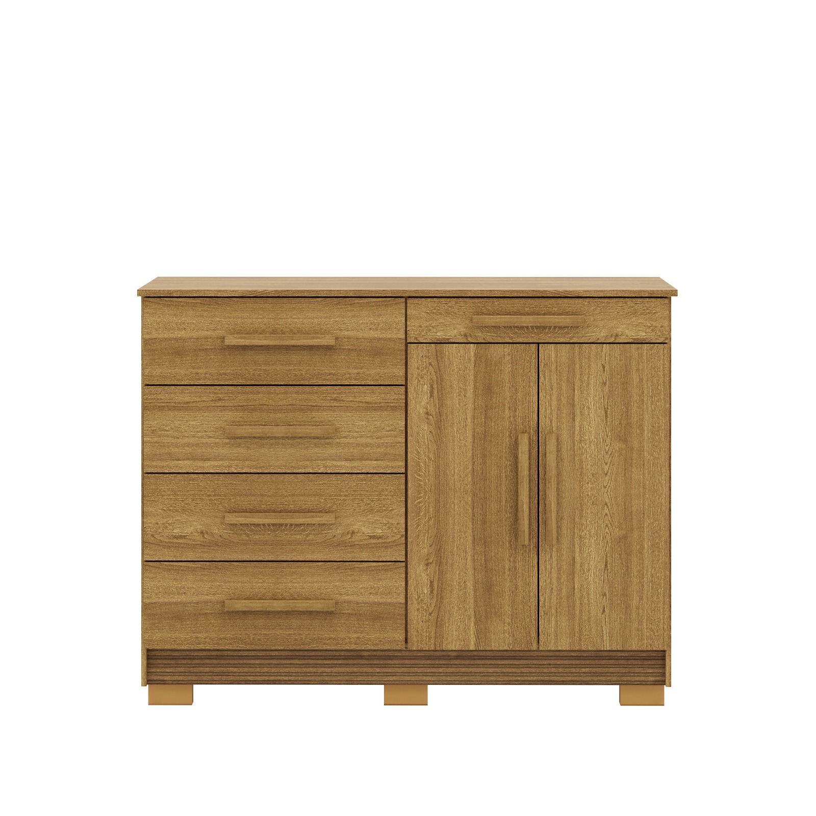 Comoda Sapateira 5 Gavetas E 2 Portas Nature Brisa