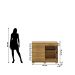 Comoda Sapateira 5 Gavetas E 2 Portas Nature Brisa