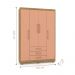Conjunto Guarda Roupa e Cabeceira Max Nature Camarim