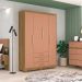 Conjunto Guarda Roupa e Cabeceira Max Nature Camarim