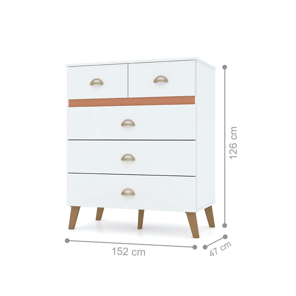 Gaveteiro Azera Branco Camarim
