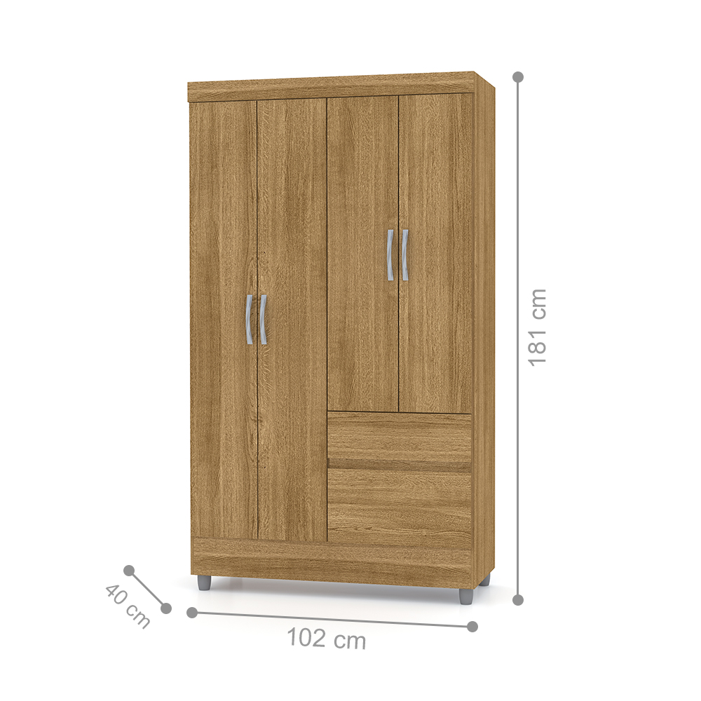 Guarda Roupa 4 Portas Spectra Nature