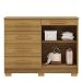 Guarda-Roupa 4 Portas e Cômoda Grande 5 Gavetas Ritom Nature/Brisa
