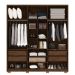 Guarda-Roupa 6 Portas 100% MDF e Cômoda Sapateira 4 Gavetas Spain Imbuia Fendi