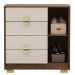 Guarda-Roupa 6 Portas 100% MDF e Cômoda Sapateira 4 Gavetas Spain Imbuia Fendi