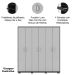 Guarda-Roupa 6 Portas 100% MDF e Cômoda Sapateira 4 Gavetas Spain Imbuia Fendi