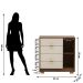Guarda-Roupa 6 Portas 100% MDF e Cômoda Sapateira 4 Gavetas Spain Imbuia Fendi
