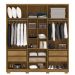 Guarda-Roupa 6 Portas 100% MDF e Cômoda Sapateira 4 Gavetas Spain Nature