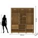 Guarda-Roupa 6 Portas 100% MDF e Cômoda Sapateira 4 Gavetas Spain Nature
