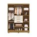 Guarda-Roupa 6 Portas 3 Gavetas England Nature/Champagne