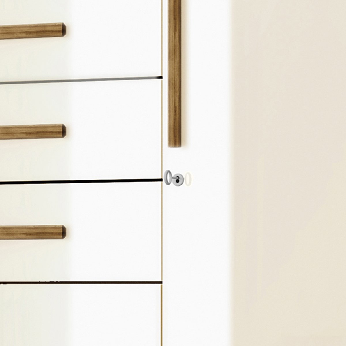 Guarda-Roupa 6 Portas 3 Gavetas England Nature/Champagne